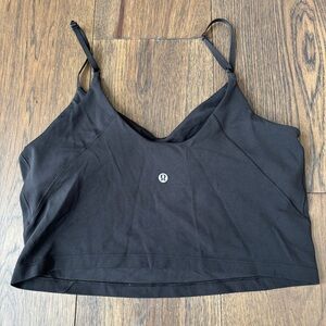 Lululemon Align Cropped Cami Tank Top Light Support in Black, A/B Cup, Size 12